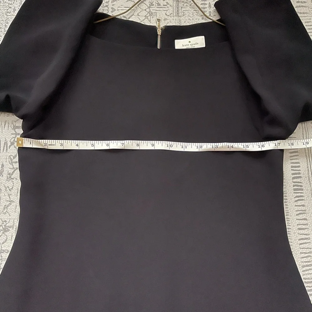 kate spade new‎ york Flounce Crepe Mini Dress in Black 4